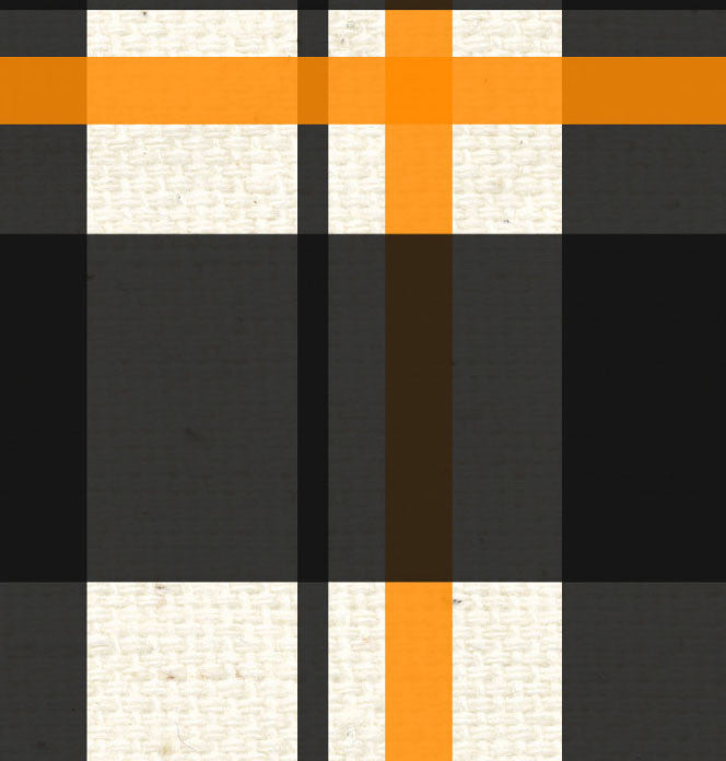 SH - Black & Orange Canvas Plaid 8 1/2 x 11