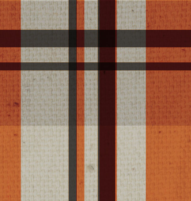 OYH - Orange & Gray Plaid Canvas 8 1/2 x 11