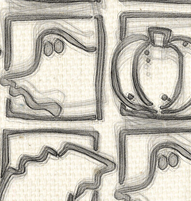 SH - Sketchy Halloween Friends in B&W 8 1/2 x 11