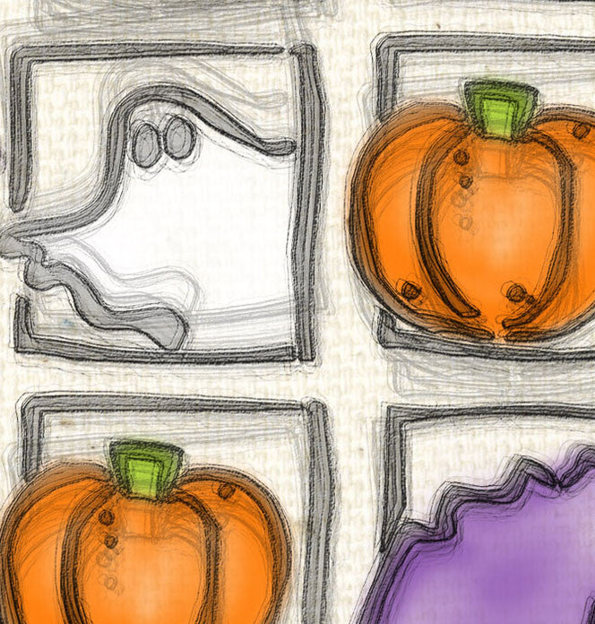 SH - Sketchy Halloween Friends in Color 8 1/2 x 11