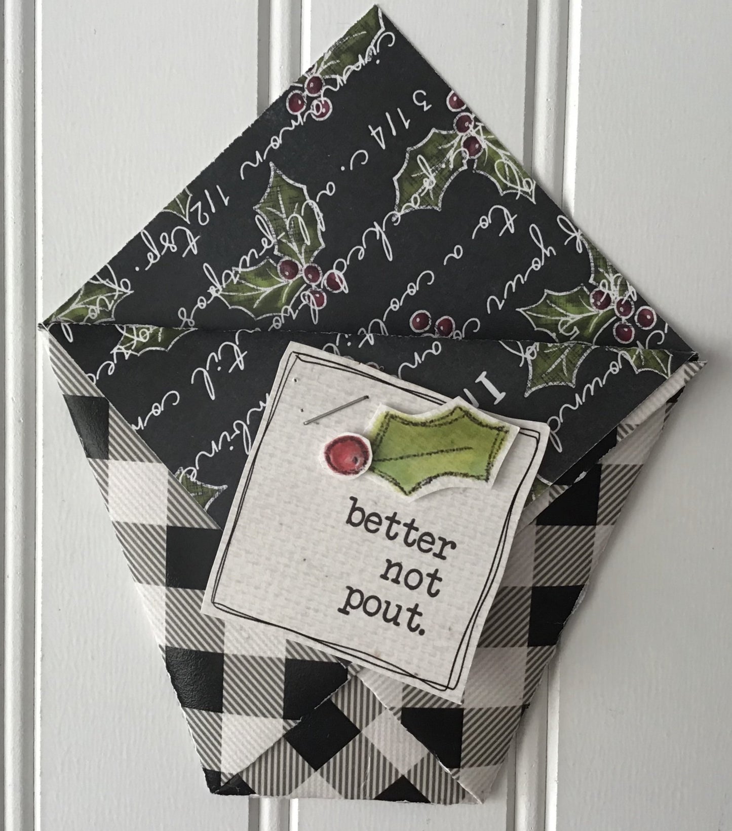 Buffalo Plaid & Holly Days Chalk Art DS Paper