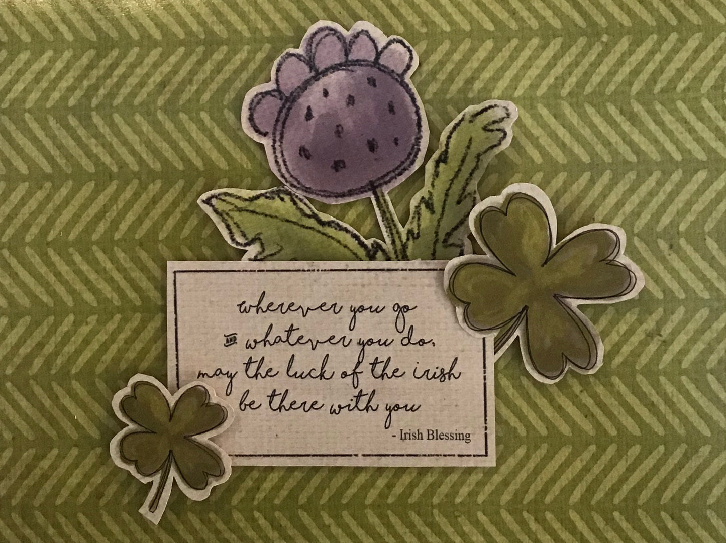 CCO137 - Card Cut Out #137 - Vintage Irish Luck