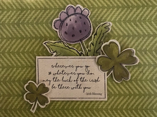 CCO137 - Card Cut Out #137 - Vintage Irish Luck