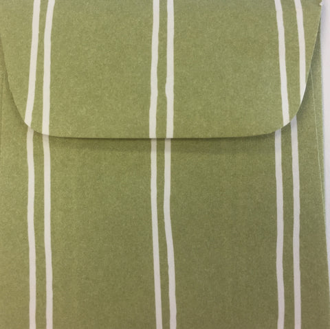 Celery Stripe Doodle Tag Envelope - Set of 4