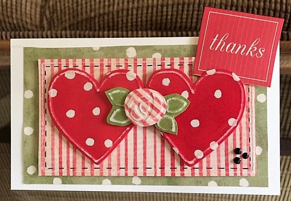 L1037 - Double Heart with Rose
