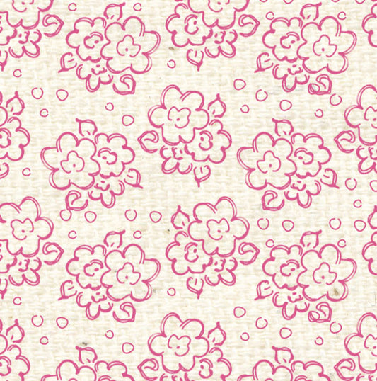 PCDF8 Pink Cosmos Doodle Flowers Paper  8 1/2