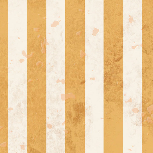 Rusty Yellow Daisies Stripes Dark