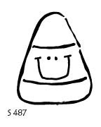 S487 - Smiley Candy Corn