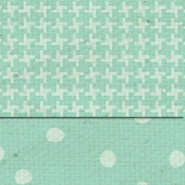 DSSFMT Sea Foam Martha Dots & Tweed Double Sided Cardstock