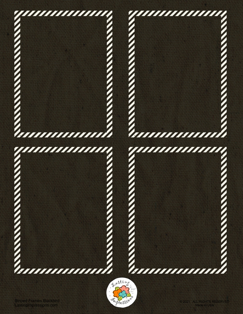 *******Frames - Canvas on Blackbird Stripes