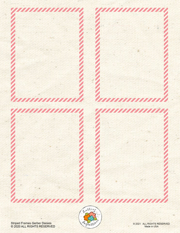 *******Frames - Pink Geranium Stripes