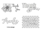 Thank You - Postcards for Coloring