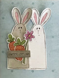 ********CCO149 Card Cut Out #149 - Bunnies, Carrots and Flowers