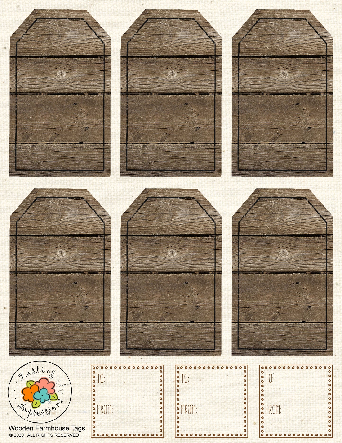 Wooden Farmhouse Tags