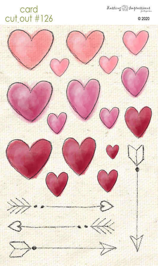 CCO126 - Card Cut Out #126 - Lots of Hearts