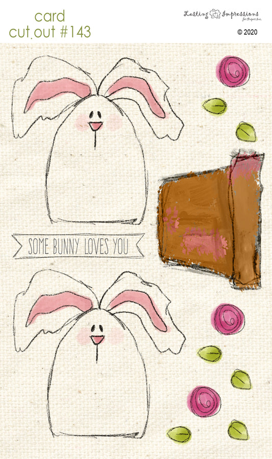 CCO 143 - Card Cut Out #143 - Bunny with Pot