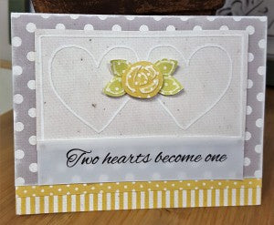 L1037 - Double Heart with Rose