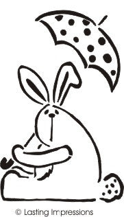 L9467 - BUNNY W/UMBRELLA TEMPLATE
