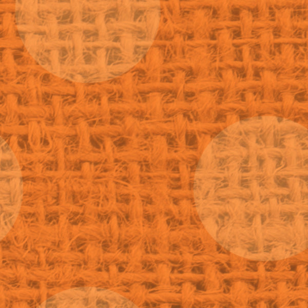 Burlap Polka Dot Orange Poppy