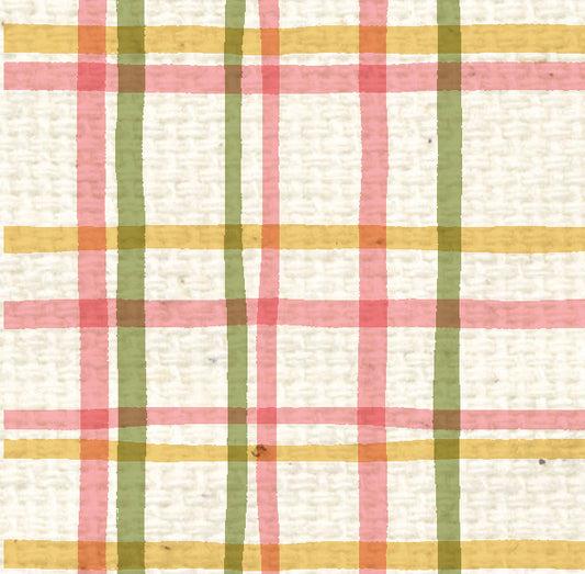 Melon Patch Plaid Cardstock