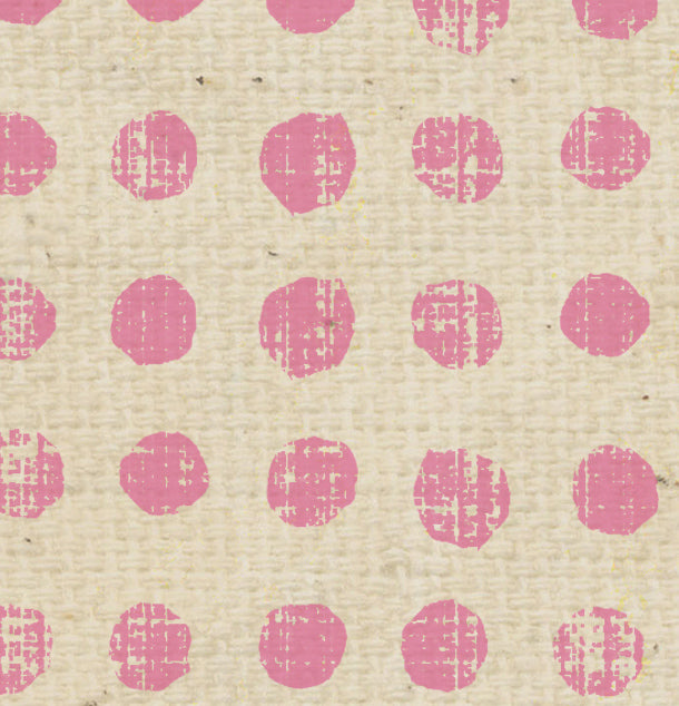 ******* Pink Cosmos Tea Stained Stacked Dots Cardstock