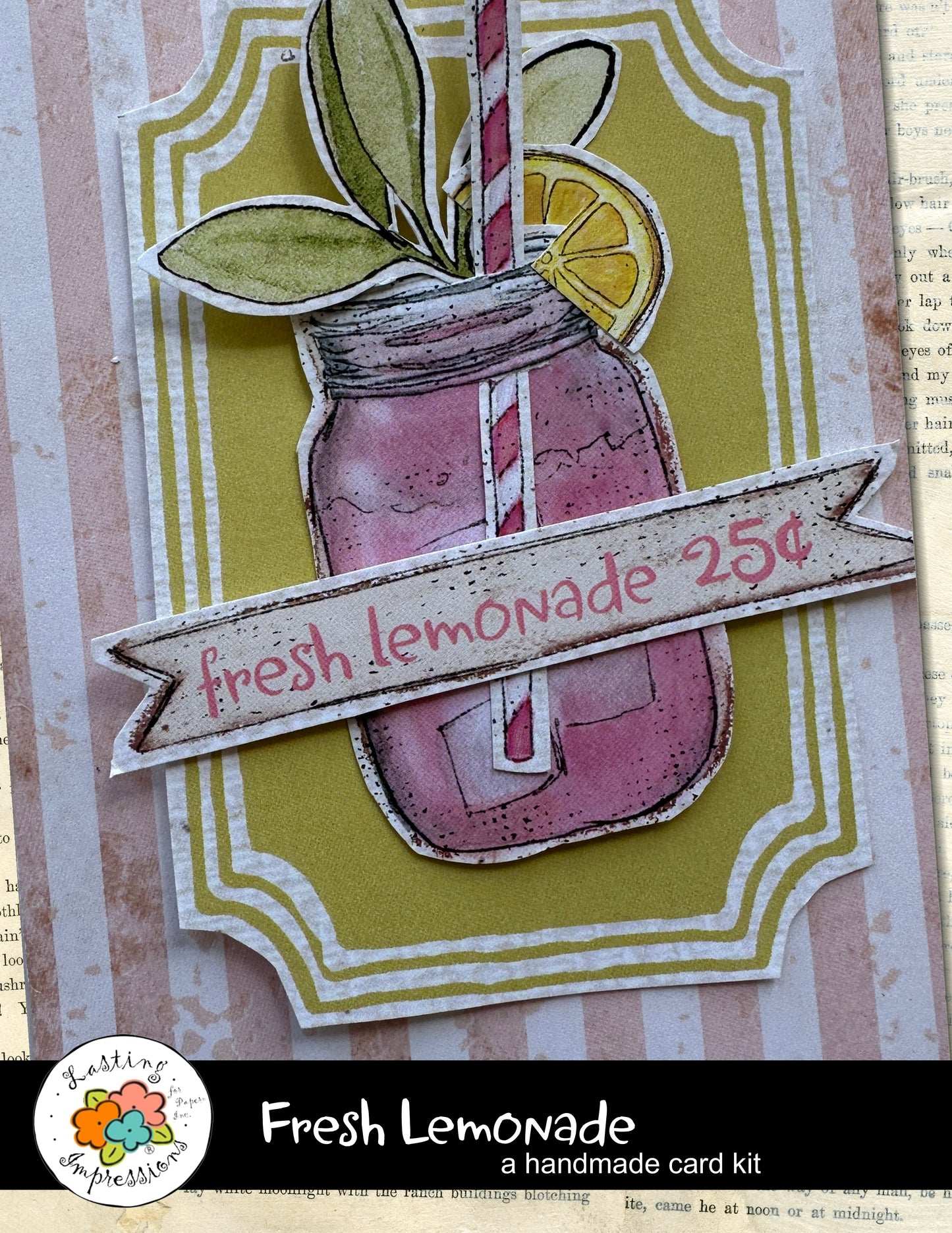 Fresh Lemonade Handmade Card  Kit, makes 2 each of 6 Cards