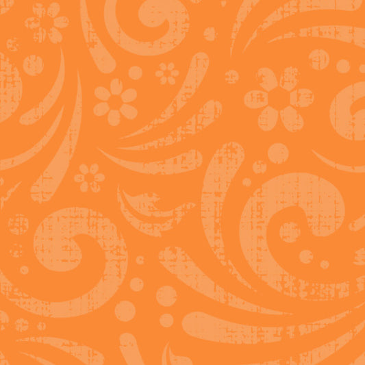 Orange Poppy Flourish Cardstock 37-103