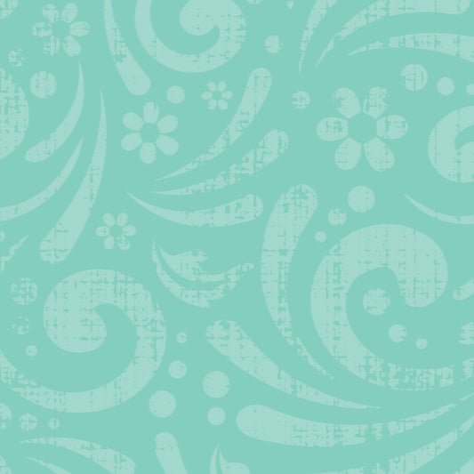 Sea Foam Flourish Cardstock 37-103