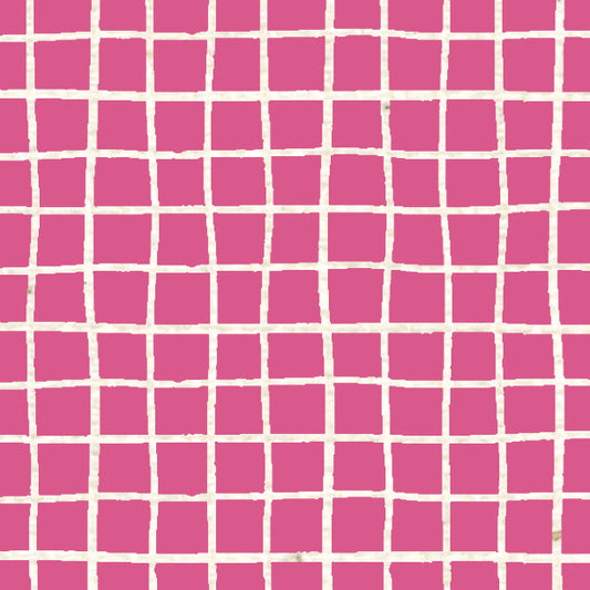 Pink Cosmos Doodle Graph Cardstock 37-103