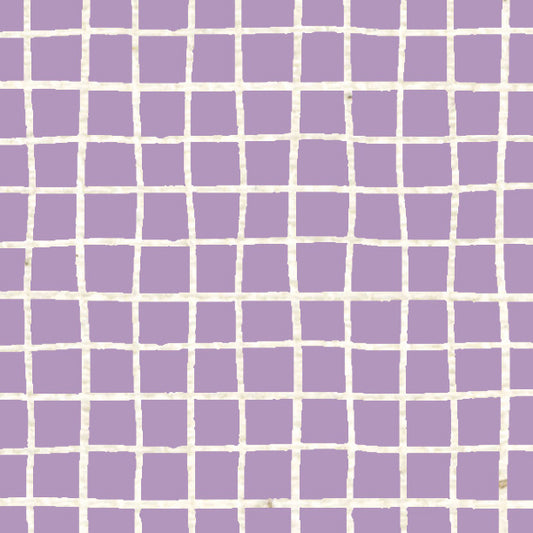 Vintage Lilac Doodle Graph  Cardstock 37-103