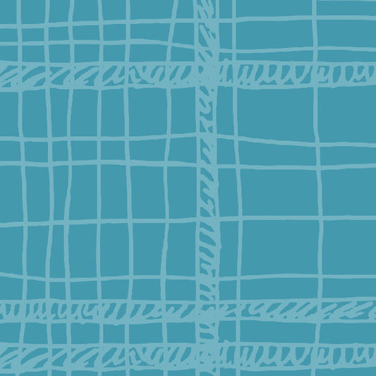 Blue Lagoon Cardstock Messy Plaid 37-10