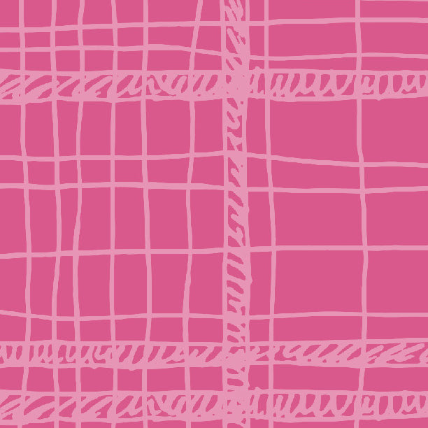 Pink Cosmos Messy Plaid Cardstock 37-103