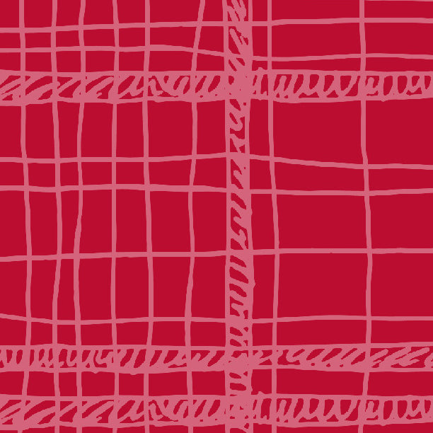 Red Wagon Messy Plaid Cardstock 37-103