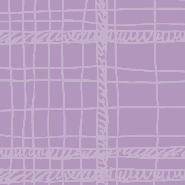 Vintage Lilac Messy Plaid  Cardstock 37-103