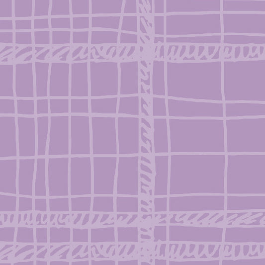 Vintage Lilac Messy Plaid  Cardstock 37-103