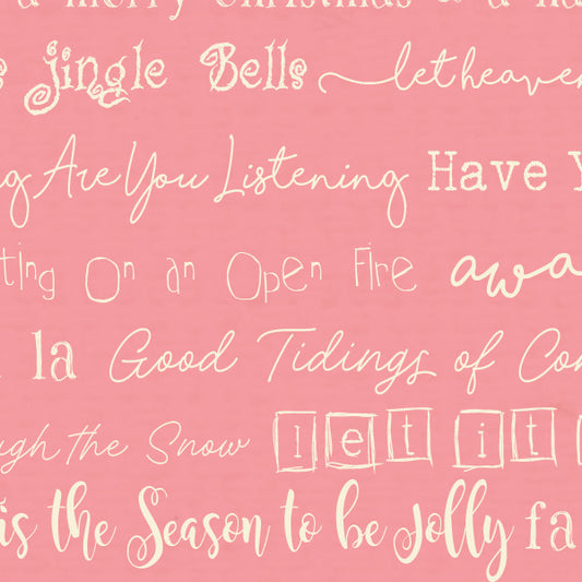 Christmas Tunes Pink Geranium Cardstock  37-106