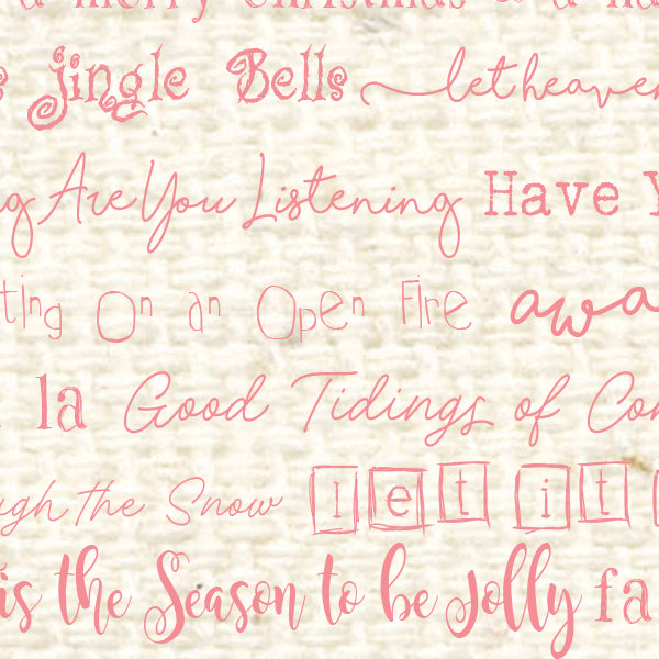 Christmas Tunes Pink Geranium Reverse Cardstock  37-106