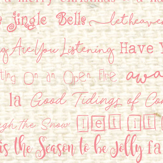 Christmas Tunes Pink Geranium Reverse Cardstock  37-106
