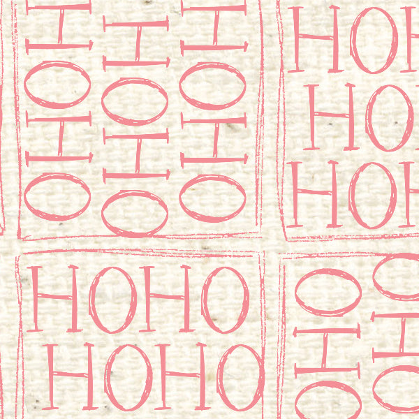 Ho Ho Ho Pink Geranium Reverse Cardstock  37-106