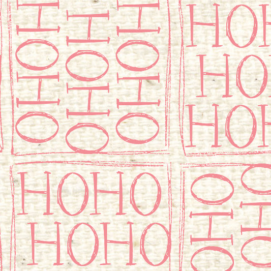 Ho Ho Ho Pink Geranium Reverse Cardstock  37-106