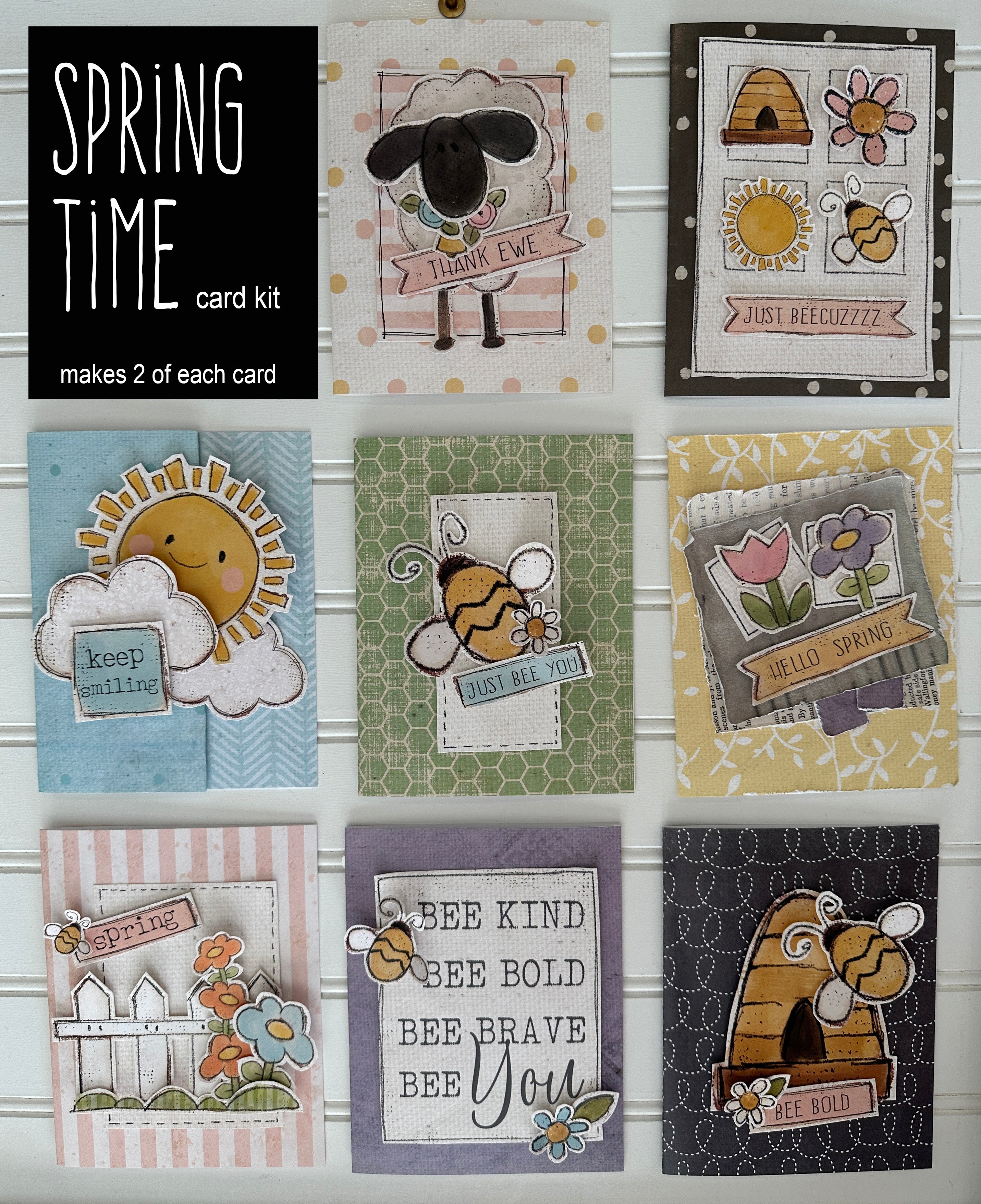 Spring Time Card Kit - Create 2 of each – Lasting Impressions for Paper