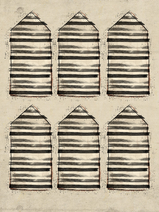 Blackbird Striped Tags
