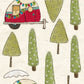 CCO 1004 Card Cut Out 1004 Christmas Tree Lot & Trailer