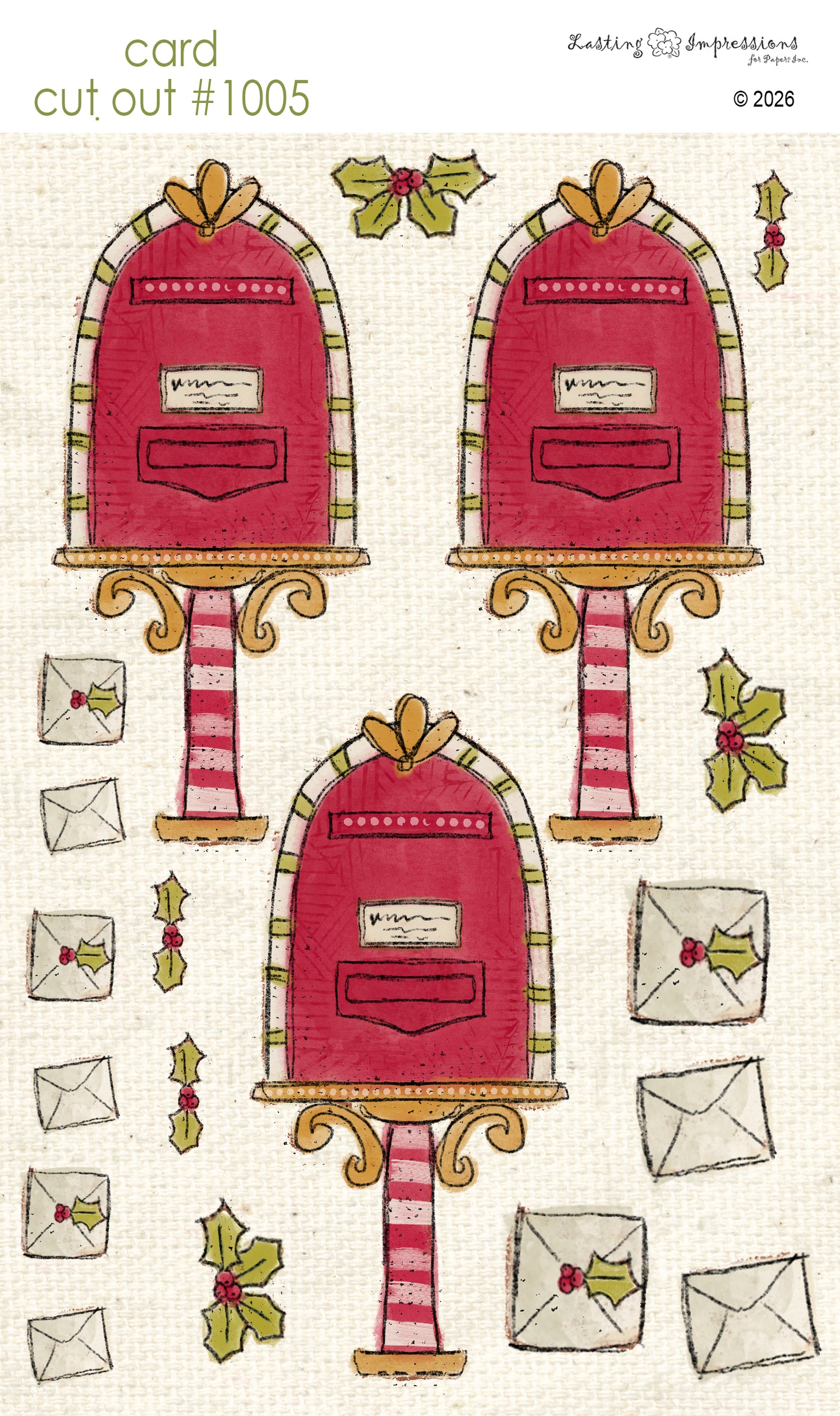 CCO 1005 Card Cut Out 1005 Santa's Christmas Mail Box