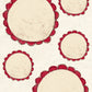 CCO 1006 Card Cut Out 1006 Scalloped Red Wagon Circle Frame
