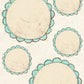 CCO 1009 Card Cut Out 1009 Scalloped Sea Foam Circle Frame