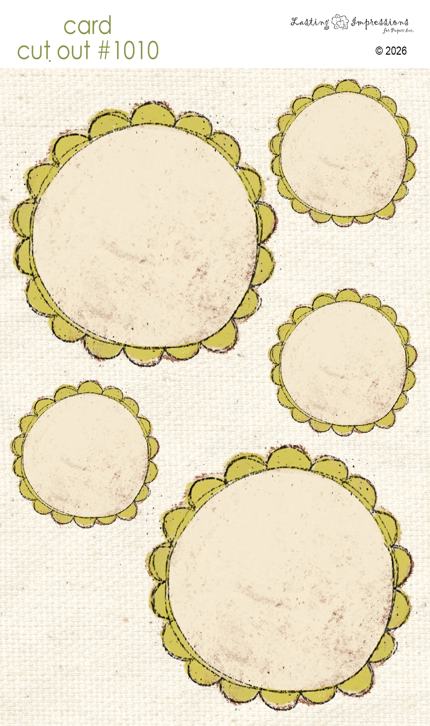 CCO 1010 Card Cut Out 1010 Scalloped Pistachio Circle Frame (Copy)