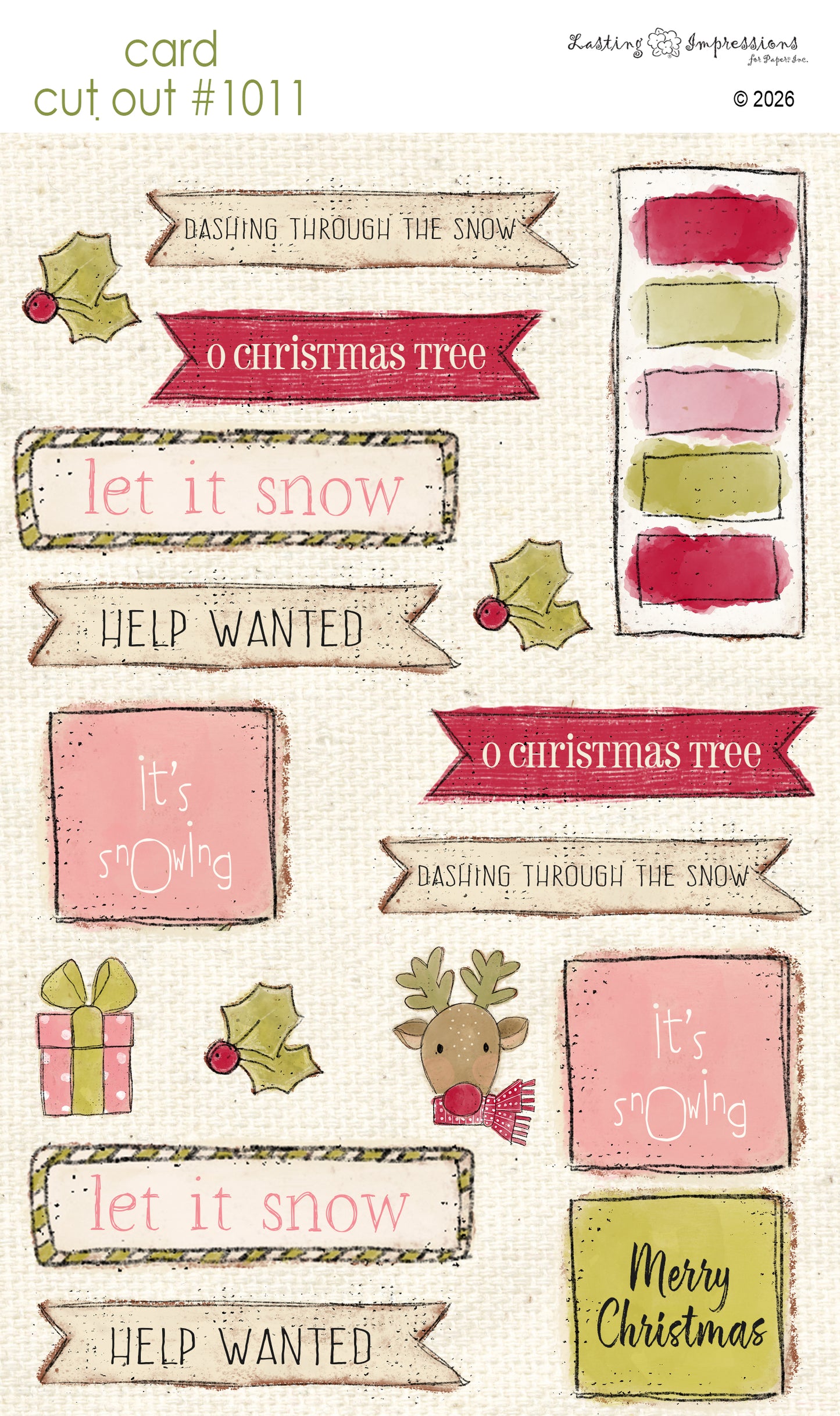 CCO 1011 Card Cut Out 1011 Christmas Sentiments