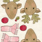 CCO 1012 Card Cut Out 1012 Rudolph with Pink Scarf