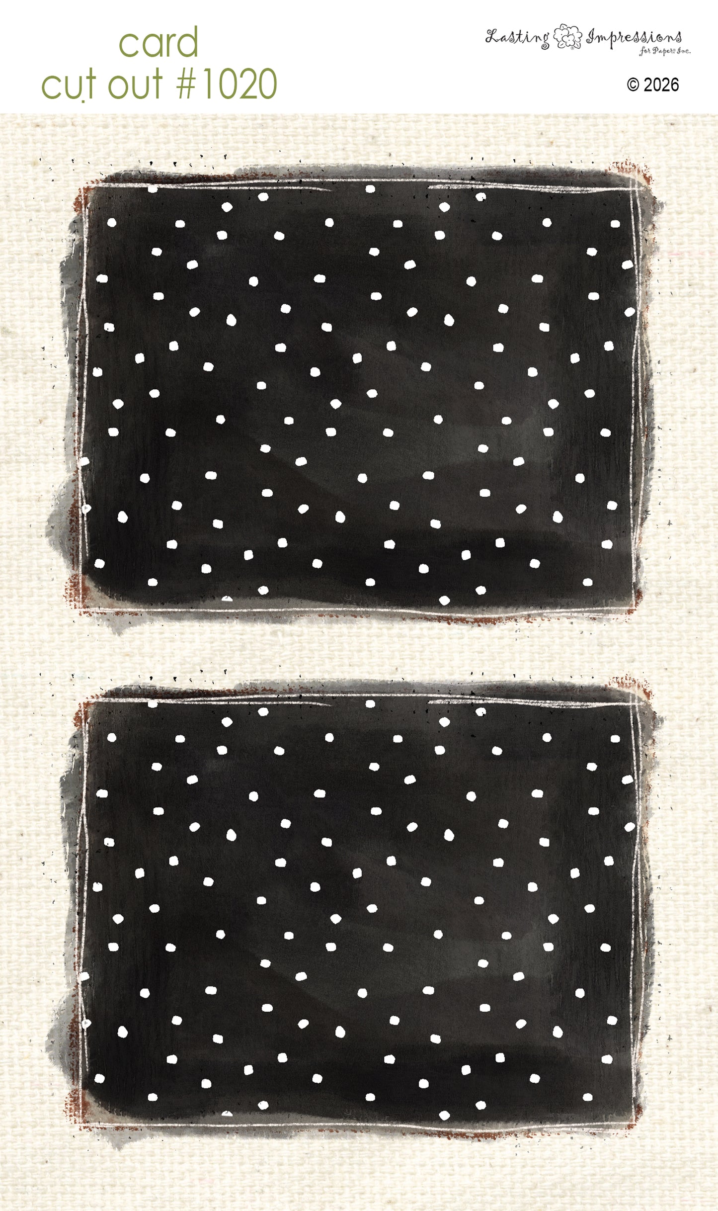 CCO 1020 Card Cut Out 1020 Blackbird Polka Dot Backgrund